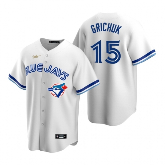 Men's Nike Toronto Blue Jays #15 Randal Grichuk White Cooperstown Collection Home Stitched Baseball Jersey Men's Nike Toronto Blue Jays #15 Randal Grichuk White Cooperstown Collection Home Stitched Baseball Jersey