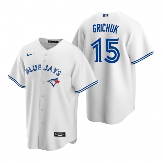 Men's Nike Toronto Blue Jays #15 Randal Grichuk White Home Stitched Baseball Jersey Men's Nike Toronto Blue Jays #15 Randal Grichuk White Home Stitched Baseball Jersey