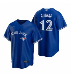 Men's Nike Toronto Blue Jays #12 Roberto Alomar Royal Alternate Stitched Baseball Jersey
