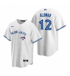 Men's Nike Toronto Blue Jays #12 Roberto Alomar White Home Stitched Baseball Jersey