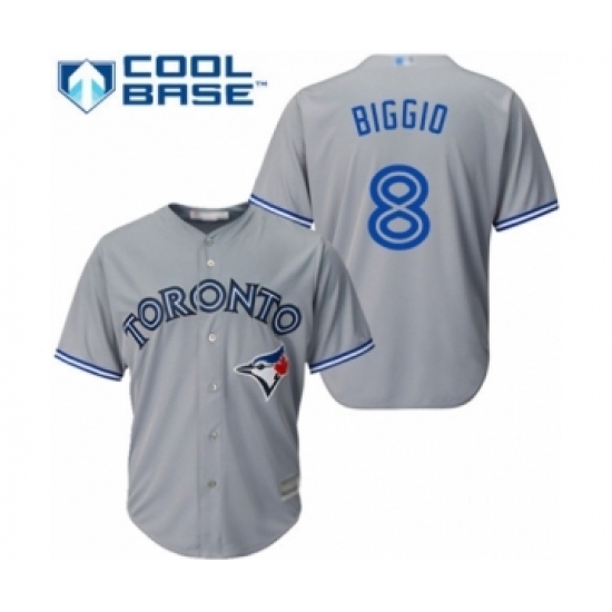 Youth Toronto Blue Jays #8 Cavan Biggio Authentic Grey Road Baseball Player Jersey Youth Toronto Blue Jays #8 Cavan Biggio Authentic Grey Road Baseball Player Jersey