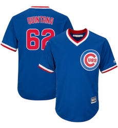 Men's Majestic Chicago Cubs #62 Jose Quintana Replica Royal Blue Cooperstown Cool Base MLB Jersey