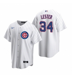 Men's Nike Chicago Cubs #34 Jon Lester White Home Stitched Baseball Jersey