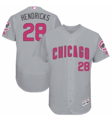 Men's Majestic Chicago Cubs #28 Kyle Hendricks Grey Mother's Day Flexbase Authentic Collection MLB Jersey