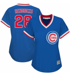 Women's Majestic Chicago Cubs #28 Kyle Hendricks Replica Royal Blue Cooperstown MLB Jersey