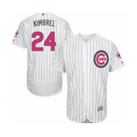 Men's Chicago Cubs #24 Craig Kimbrel Authentic White 2016 Mother's Day Fashion Flex Base Baseball Player Jersey Men's Chicago Cubs #24 Craig Kimbrel Authentic White 2016 Mother's Day Fashion Flex Base Baseball Player Jersey
