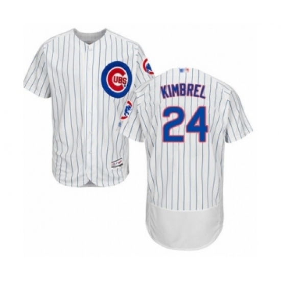 Men's Chicago Cubs #24 Craig Kimbrel White Home Flex Base Authentic Collection Baseball Player Jersey Men's Chicago Cubs #24 Craig Kimbrel White Home Flex Base Authentic Collection Baseball Player Jersey