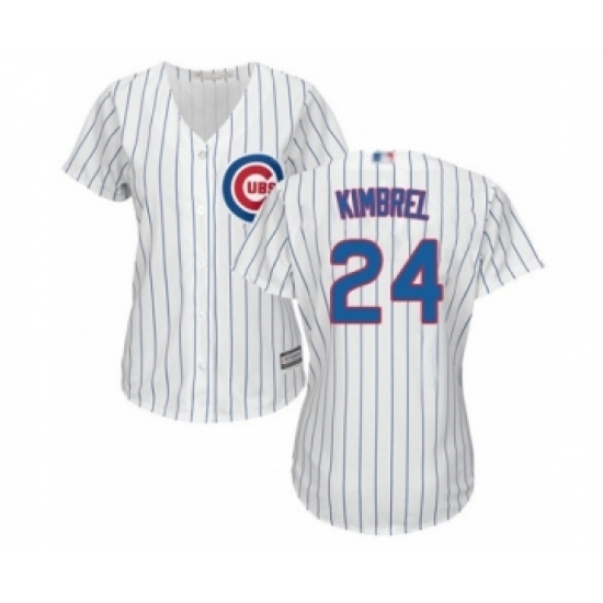 Women's Chicago Cubs #24 Craig Kimbrel Authentic White Home Cool Base Baseball Player Jersey Women's Chicago Cubs #24 Craig Kimbrel Authentic White Home Cool Base Baseball Player Jersey