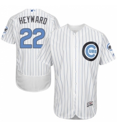 Men's Majestic Chicago Cubs #22 Jason Heyward Authentic White 2016 Father's Day Fashion Flex Base MLB Jersey