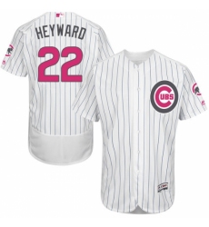 Men's Majestic Chicago Cubs #22 Jason Heyward Authentic White 2016 Mother's Day Fashion Flex Base MLB Jersey