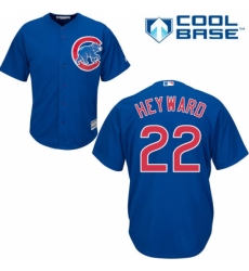 Men's Majestic Chicago Cubs #22 Jason Heyward Replica Royal Blue Alternate Cool Base MLB Jersey