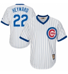 Men's Majestic Chicago Cubs #22 Jason Heyward Replica White Home Cooperstown MLB Jersey