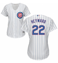 Women's Majestic Chicago Cubs #22 Jason Heyward Authentic White Home Cool Base MLB Jersey