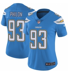 Women's Nike Los Angeles Chargers #93 Darius Philon Electric Blue Alternate Vapor Untouchable Limited Player NFL Jersey