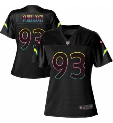 Women's Nike Los Angeles Chargers #93 Darius Philon Game Black Fashion NFL Jerse