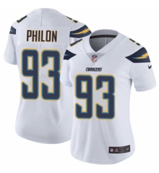Women's Nike Los Angeles Chargers #93 Darius Philon White Vapor Untouchable Limited Player NFL Jersey