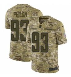 Youth Nike Los Angeles Chargers #93 Darius Philon Limited Camo 2018 Salute to Service NFL Jersey