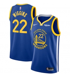 Golden State Warriors Andrew Wiggins Blue 2020-21 Swingman Badge Jersey - Association Edition