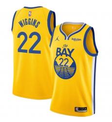 Jordan Brand Andrew Wiggins Gold Golden State Warriors 2020-21 Swingman Badge Jersey - Statement Edition