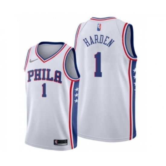 Philadelphia 76ers James Harden #1 Association Edition White Jersey