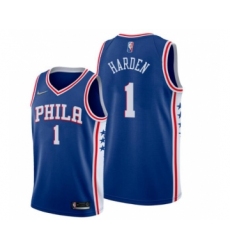 Philadelphia 76ers James Harden #1 Icon Edition Blue Jersey