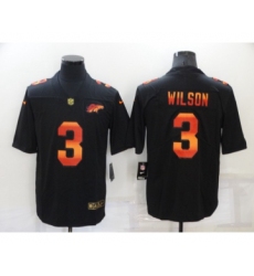 Denver Broncos #3 Russell Wilson BlackRed Orange Stripe Vapor Limited NFL Jersey