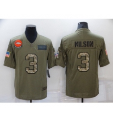 Denver Broncos #3 Russell Wilson Olive Camo 2019 Salute To Service Stitched NFL Nike Limited Jersey