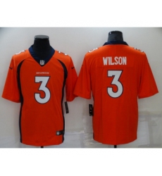 Denver Broncos #3 Russell Wilson Orange Vapor Untouchable Limited Jersey