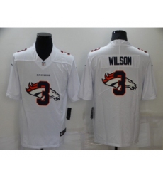 Denver Broncos #3 Russell Wilson White 2020 Shadow Logo Vapor Untouchable Limited Jersey