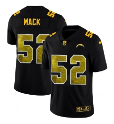 Men's Los Angeles Chargers #52 Khalil Mack Black Nike Golden Sequin Vapor Limited NFL Jersey