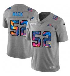 Men's Los Angeles Chargers #52 Khalil Mack Nike Multi-Color 2020 NFL Crucial Catch NFL Jersey Greyheather