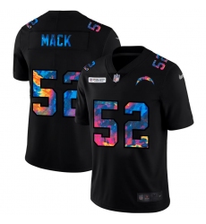 Men's Los Angeles Chargers #52 Khalil Mack Nike Multi-Color Black 2020 NFL Crucial Catch Vapor Untouchable Limited Jersey