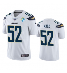 Men's Los Angeles Chargers #52 Khalil Mack White 60th Anniversary Vapor Limited NFL Jersey