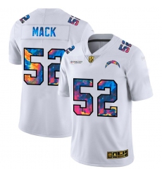 Men's Los Angeles Chargers #52 Khalil Mack White Nike Multi-Color 2020 NFL Crucial Catch Limited NFL Jersey