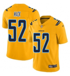 Men's Nike Los Angeles Chargers #52 Khalil Mack Gold Stitched NFL Limited Inverted Legend Jersey