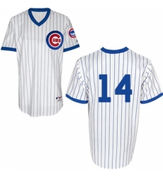 Men's Majestic Chicago Cubs #14 Ernie Banks Replica White 1988 Turn Back The Clock MLB Jersey