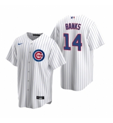Men's Nike Chicago Cubs #14 Ernie Banks White Home Stitched Baseball Jersey
