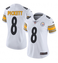 Women's Nike Pittsburgh Steelers #8 Kenny Pickett White Stitched NFL Vapor Untouchable Limited Jersey