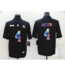 Cleveland Browns #4 Deshaun Watson Black Crucial Catch Limited Stitched Jersey