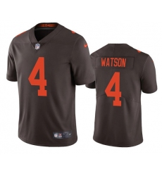 Cleveland Browns #4 Deshaun Watson Brown Color Rush Vapor Untouchable Limited Stitched Jersey