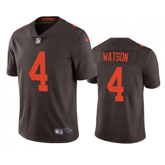 Cleveland Browns #4 Deshaun Watson Brown Color Rush Vapor Untouchable Limited Stitched Jersey