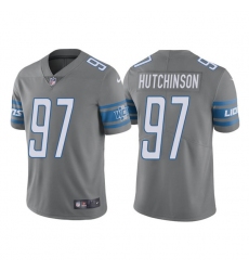 Detroit Lions #97 Aidan Hutchinson Gray Vapor Untouchable Limited Stitched Jersey