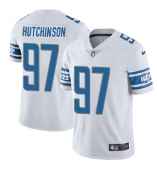 Men's Nike Detroit Lions #97 Aidan Hutchinson White Stitched NFL Vapor Untouchable Limited Jersey