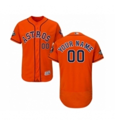 Men's Houston Astros Customized Orange Alternate Flex Base Authentic Collection 2019 World Series Bound Baseball Jersey