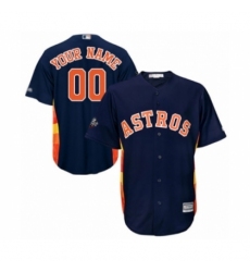 Men's Houston Astros Customized Replica Navy Blue Alternate Cool Base 2019 World Series Bound Baseball Jersey