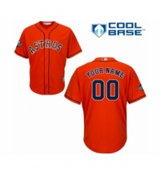 Men's Houston Astros Customized Replica Orange Alternate Cool Base 2019 World Series Bound Baseball Jersey