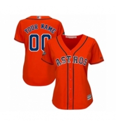 Women's Houston Astros Customized Authentic Orange Alternate Cool Base 2019 World Series Bound Baseball Jersey