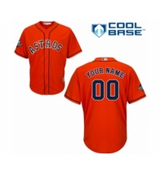 Youth Houston Astros Customized Authentic Orange Alternate Cool Base 2019 World Series Bound Baseball Jersey