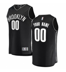 Men's Brooklyn Nets Fanatics Branded Black Fast Break Custom Replica Jersey - Icon Edition