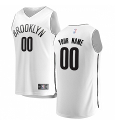 Men's Brooklyn Nets Fanatics Branded White Fast Break Custom Replica Jersey - Association Edition